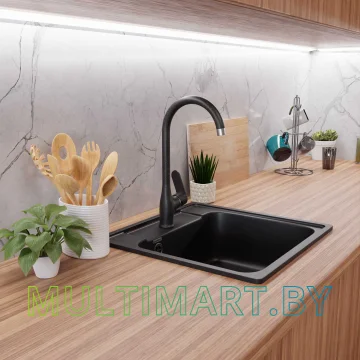 Кухонная мойка GranFest QUARZ GF-Z48 (черный) картинка 5